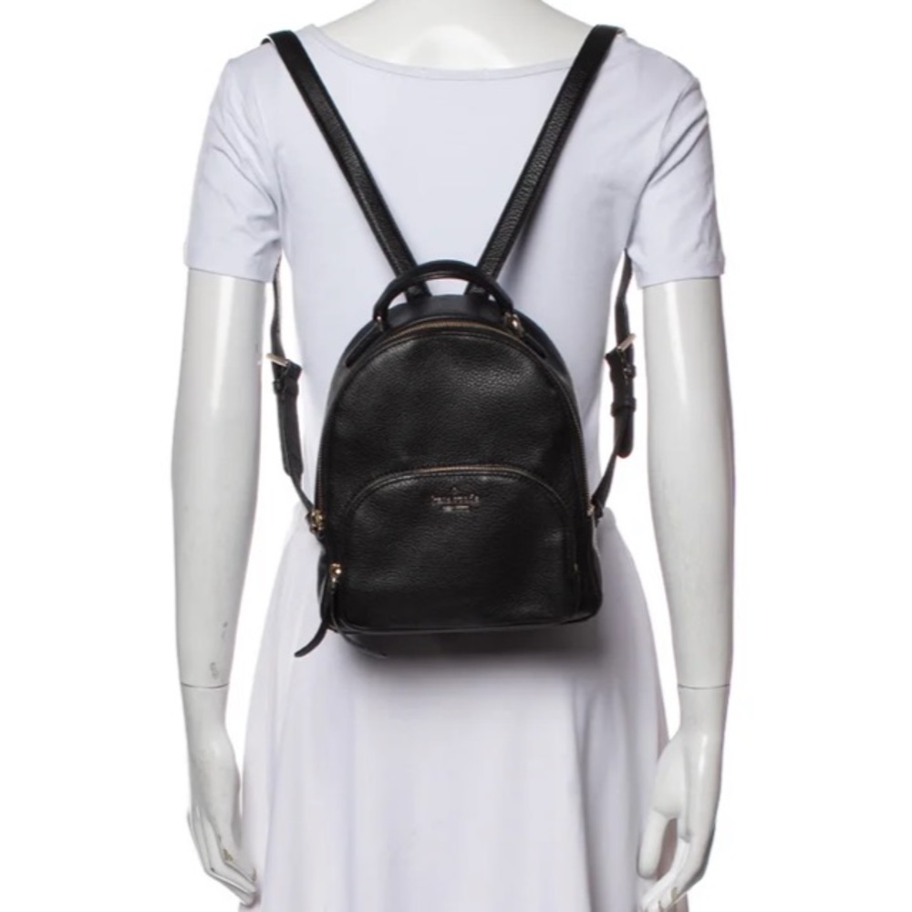 Kate Spade black leather backpack
